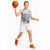 Uruguay Christmas Basketball Jersey with Santa Claus Rhea Bird Holiday Lights and Blue Geometric Pattern - Wonder Print Shop
