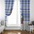 Uruguay Christmas Window Curtain with Santa Claus Rhea Bird Holiday Lights and Blue Geometric Pattern - Wonder Print Shop