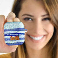 Uruguay Christmas AirPods Case with Capybaras Holiday Tree Sun Emblem and Blue Festive Pattern - Wonder Print Shop