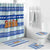 Uruguay Christmas Bathroom Set with Capybaras Holiday Tree Sun Emblem and Blue Festive Pattern - Wonder Print Shop
