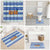 Uruguay Christmas Bathroom Set with Capybaras Holiday Tree Sun Emblem and Blue Festive Pattern - Wonder Print Shop