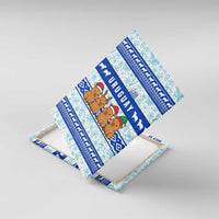 Uruguay Christmas Canvas Wall Art with Capybaras Holiday Tree Sun Emblem and Blue Festive Pattern - Wonder Print Shop