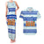 Uruguay Christmas Couples Matching Tank Maxi Dress and Hawaiian Shirt with Capybaras Holiday Tree Sun Emblem and Blue Festive Pattern - Wonder Print Shop