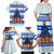 Uruguay Christmas Family Matching Off Shoulder Maxi Dress and Hawaiian Shirt with Capybaras Holiday Tree Sun Emblem and Blue Festive Pattern - Wonder Print Shop