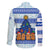 Uruguay Christmas Family Matching Tank Maxi Dress and Hawaiian Shirt with Capybaras Holiday Tree Sun Emblem and Blue Festive Pattern - Wonder Print Shop