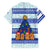 Uruguay Christmas Hawaiian Shirt with Capybaras Holiday Tree Sun Emblem and Blue Festive Pattern - Wonder Print Shop