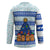 Uruguay Christmas Hockey Jersey with Capybaras Holiday Tree Sun Emblem and Blue Festive Pattern - Wonder Print Shop