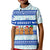 Uruguay Christmas Kid Polo Shirt with Capybaras Holiday Tree Sun Emblem and Blue Festive Pattern - Wonder Print Shop