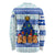 Uruguay Christmas Long Sleeve Shirt with Capybaras Holiday Tree Sun Emblem and Blue Festive Pattern - Wonder Print Shop