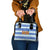Uruguay Christmas Shoulder Handbag with Capybaras Holiday Tree Sun Emblem and Blue Festive Pattern - Wonder Print Shop