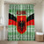 Albania Christmas Bathroom Set with Green-Red Design, Double-Headed Eagle Emblem, and Santa Motif - Wonder Print Shop