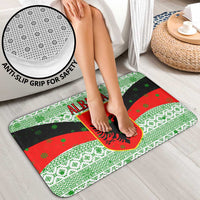 Albania Christmas Bathroom Set with Green-Red Design, Double-Headed Eagle Emblem, and Santa Motif - Wonder Print Shop