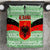 Albania Christmas Bedding Set with Green-Red Design, Double-Headed Eagle Emblem, and Santa Motif - Wonder Print Shop