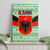 Albania Christmas Canvas Wall Art with Green-Red Design, Double-Headed Eagle Emblem, and Santa Motif - Wonder Print Shop