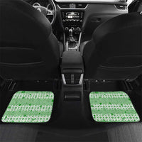 Albania Christmas Car Mats with Green-Red Design, Double-Headed Eagle Emblem, and Santa Motif - Wonder Print Shop