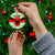 Albania Christmas Ceramic Ornament with Green-Red Design, Double-Headed Eagle Emblem, and Santa Motif - Wonder Print Shop