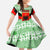 Albania Christmas Family Matching Long Sleeve Bodycon Dress and Hawaiian Shirt with Green-Red Design, Double-Headed Eagle Emblem, and Santa Motif - Wonder Print Shop
