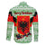 Albania Christmas Family Matching Long Sleeve Bodycon Dress and Hawaiian Shirt with Green-Red Design, Double-Headed Eagle Emblem, and Santa Motif - Wonder Print Shop