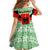 Albania Christmas Family Matching Off Shoulder Maxi Dress and Hawaiian Shirt with Green-Red Design, Double-Headed Eagle Emblem, and Santa Motif - Wonder Print Shop