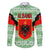 Albania Christmas Family Matching Off Shoulder Short Dress and Hawaiian Shirt with Green-Red Design, Double-Headed Eagle Emblem, and Santa Motif - Wonder Print Shop