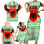 Albania Christmas Family Matching Short Sleeve Bodycon Dress and Hawaiian Shirt with Green-Red Design, Double-Headed Eagle Emblem, and Santa Motif - Wonder Print Shop