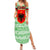 Albania Christmas Family Matching Summer Maxi Dress and Hawaiian Shirt with Green-Red Design, Double-Headed Eagle Emblem, and Santa Motif - Wonder Print Shop