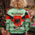 Albania Christmas Kid Ugly Christmas Sweater with Green-Red Design, Double-Headed Eagle Emblem, and Santa Motif - Wonder Print Shop