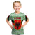 Albania Christmas Kid T Shirt with Green-Red Design, Double-Headed Eagle Emblem, and Santa Motif - Wonder Print Shop