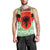 Albania Christmas Men Tank Top with Green-Red Design, Double-Headed Eagle Emblem, and Santa Motif - Wonder Print Shop