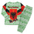 Albania Christmas Pajama Set with Green-Red Design, Double-Headed Eagle Emblem, and Santa Motif - Wonder Print Shop