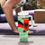 Albania Christmas Tumbler With Handle with Green-Red Design, Double-Headed Eagle Emblem, and Santa Motif - Wonder Print Shop