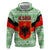 Albania Christmas Zip Hoodie with Green-Red Design, Double-Headed Eagle Emblem, and Santa Motif - Wonder Print Shop