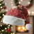 Albania Christmas Santa Hat with Red Geometric Design, Golden Double-Headed Eagle, and Santa Motif - Wonder Print Shop