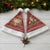 Albania Christmas Santa Hat with Red Geometric Design, Golden Double-Headed Eagle, and Santa Motif - Wonder Print Shop