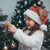 Albania Christmas Santa Hat with Red Geometric Design, Golden Double-Headed Eagle, and Santa Motif - Wonder Print Shop