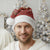 Albania Christmas Santa Hat with Red Geometric Design, Golden Double-Headed Eagle, and Santa Motif - Wonder Print Shop