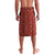 Albania Christmas Lavalava with Red Geometric Design, Golden Double-Headed Eagle, and Santa Motif - Wonder Print Shop
