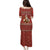Albania Christmas Puletasi with Red Geometric Design, Golden Double-Headed Eagle, and Santa Motif - Wonder Print Shop