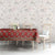 Albania Christmas Tablecloth with Red Geometric Design, Golden Double-Headed Eagle, and Santa Motif - Wonder Print Shop