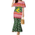 Philippines Christmas Family Matching Mermaid Dress and Hawaiian Shirt with Red-Green Plaid Design, Yellow Lion, and National Coat of Arms Motif - Wonder Print Shop