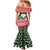 Philippines Christmas Family Matching Mermaid Dress and Hawaiian Shirt with Red-Green Plaid Design, Yellow Lion, and National Coat of Arms Motif - Wonder Print Shop