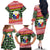Philippines Christmas Family Matching Off The Shoulder Long Sleeve Dress and Hawaiian Shirt with Red-Green Plaid Design, Yellow Lion, and National Coat of Arms Motif - Wonder Print Shop