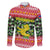 Philippines Christmas Family Matching Off Shoulder Maxi Dress and Hawaiian Shirt with Red-Green Plaid Design, Yellow Lion, and National Coat of Arms Motif - Wonder Print Shop