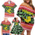 Philippines Christmas Family Matching Off Shoulder Short Dress and Hawaiian Shirt with Red-Green Plaid Design, Yellow Lion, and National Coat of Arms Motif - Wonder Print Shop
