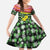 Philippines Christmas Family Matching Summer Maxi Dress and Hawaiian Shirt with Red-Green Plaid Design, Yellow Lion, and National Coat of Arms Motif - Wonder Print Shop