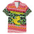 Philippines Christmas Family Matching Summer Maxi Dress and Hawaiian Shirt with Red-Green Plaid Design, Yellow Lion, and National Coat of Arms Motif - Wonder Print Shop