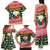 Philippines Christmas Family Matching Tank Maxi Dress and Hawaiian Shirt with Red-Green Plaid Design, Yellow Lion, and National Coat of Arms Motif - Wonder Print Shop