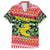 Philippines Christmas Hawaiian Shirt with Red-Green Plaid Design, Yellow Lion, and National Coat of Arms Motif - Wonder Print Shop
