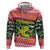 Philippines Christmas Hoodie with Red-Green Plaid Design, Yellow Lion, and National Coat of Arms Motif - Wonder Print Shop