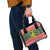 Philippines Christmas Shoulder Handbag with Red-Green Plaid Design, Yellow Lion, and National Coat of Arms Motif - Wonder Print Shop